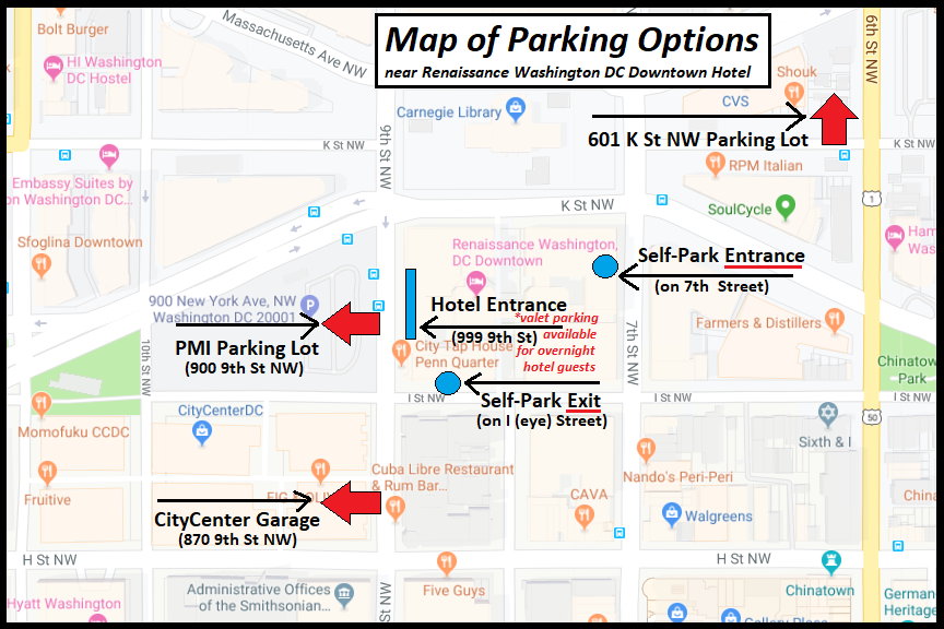 Parking Options near Renaissance DC Hotel
