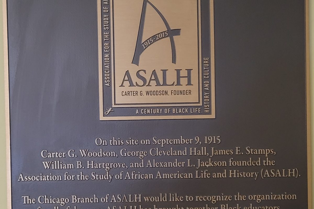 This plaque is affixed to the Wabash YMCA where ASALH was founded in Chicago, IL. 