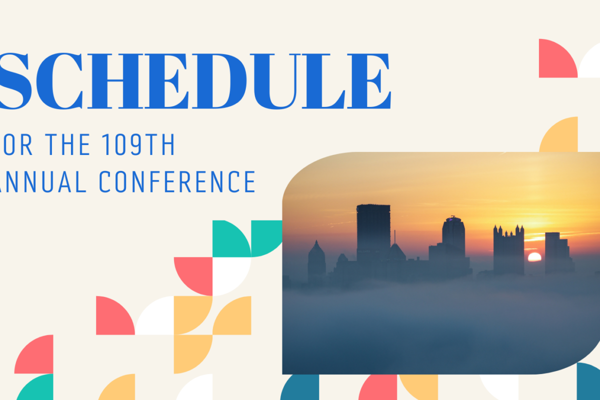 Schedule for the 109th Annual Conference