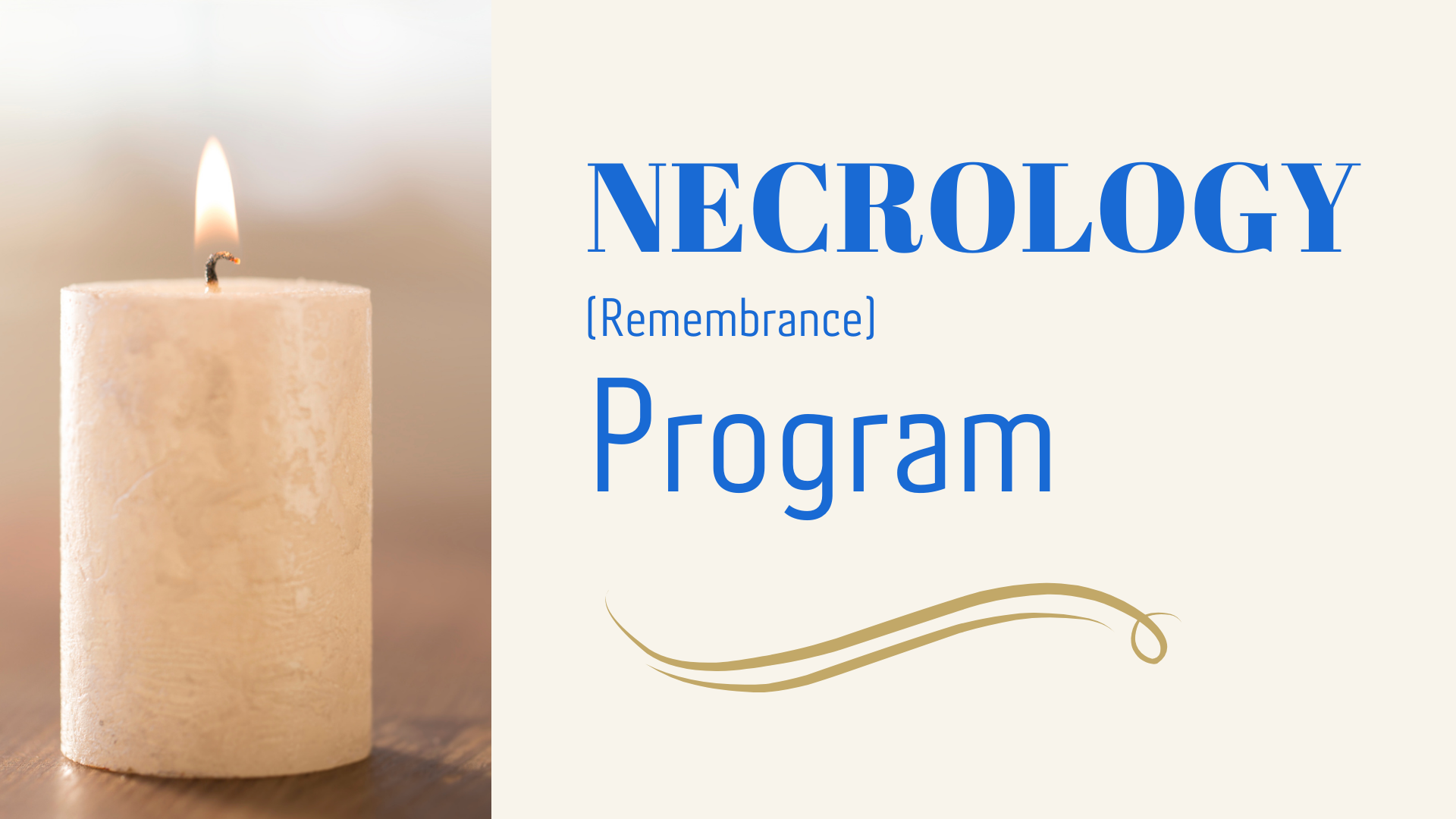 Necrology (Remembrance) Program