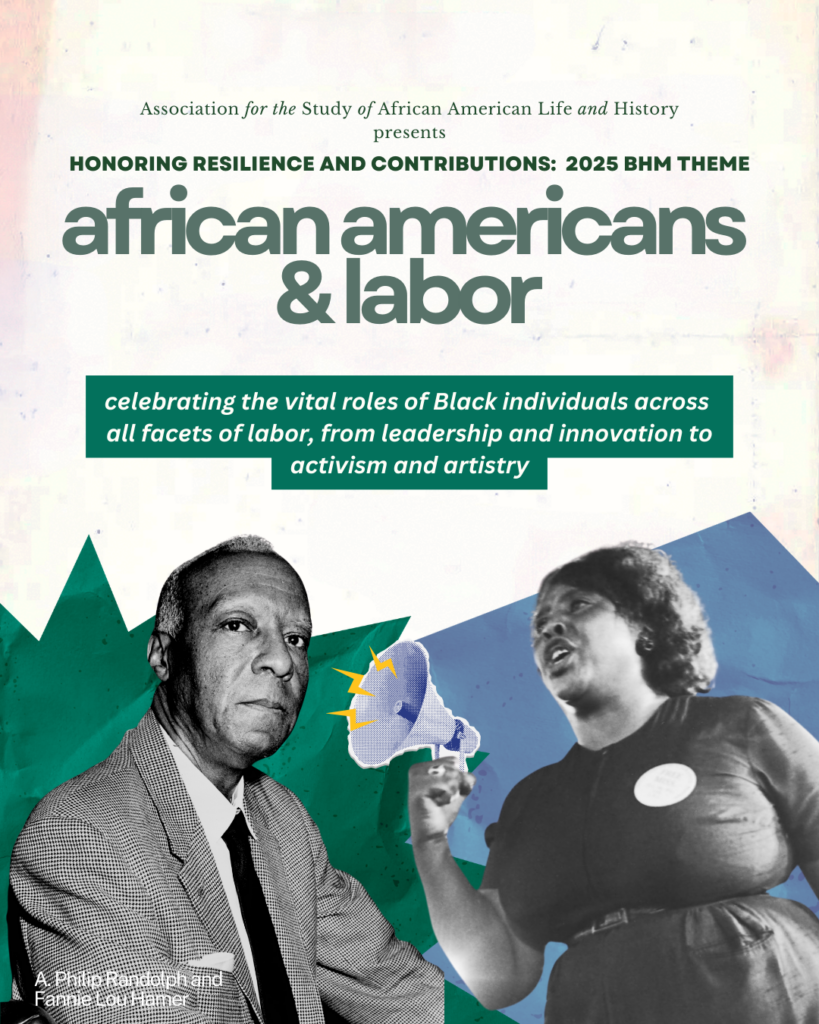 Image showing A. Philip Randolph and Fannie Lou Hamer honoring African Americans and labor