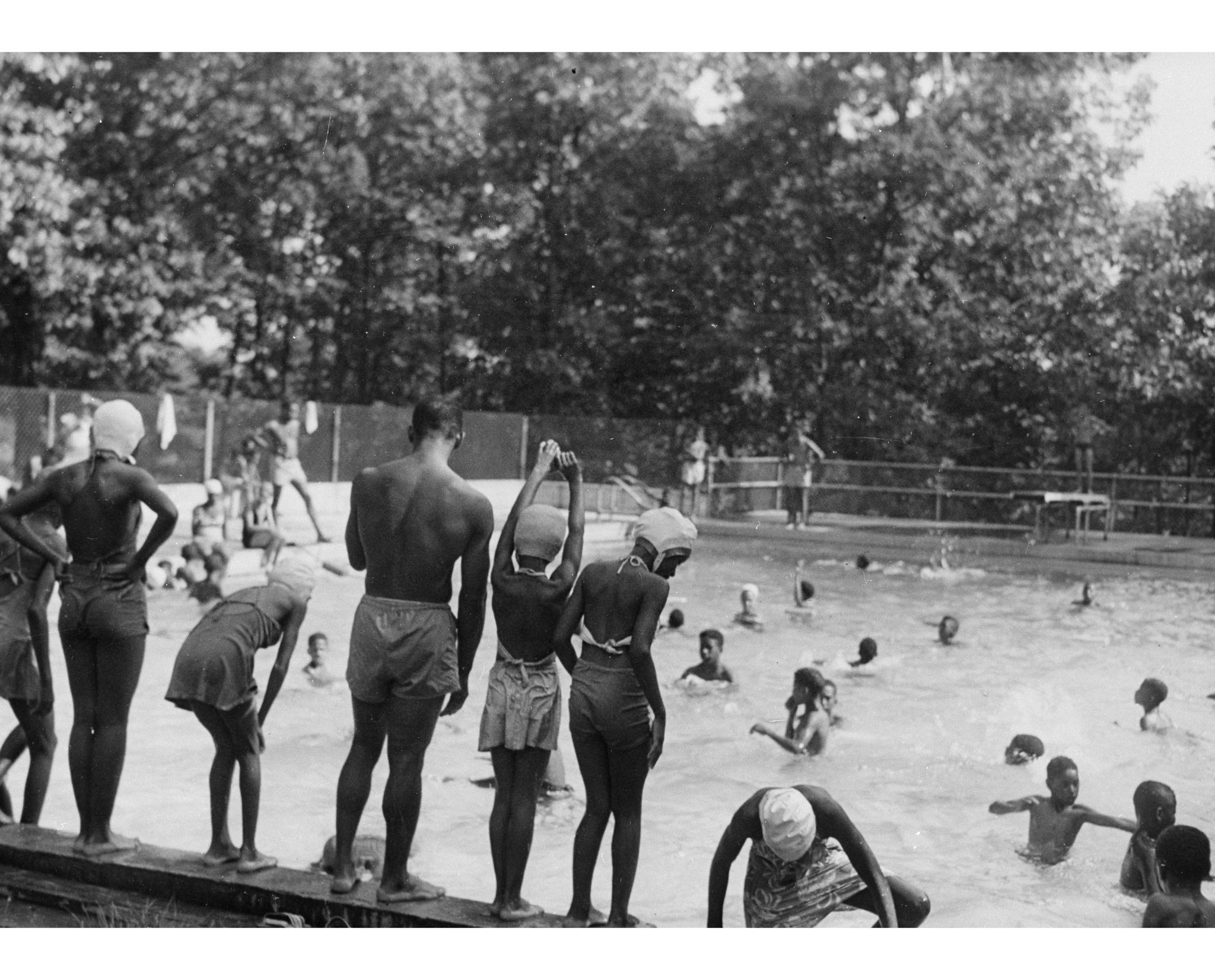 Swimming at Camp Washington Carver, West Virginia, no date. New River Gorge National Park and Preserve, West Virginia/National Park Service Collection Swimming at Camp Washington Carver, West Virginia, no date. New River Gorge National Park and Preserve, West Virginia/National Park Service Collection. The camp was enjoyed by many Black children who visited from all over the state. African American groups such as the Boy Scouts and Girl Scouts, church camps, education organizations, and among others, also used Camp Washington Carver for a wide variety of activities including recreational pursuits. Today the camp serves as a cultural arts center for all run by the West Virginia Department of Culture and History. (See The Great Lodge at Camp Washington Carver, West Virginia, 1942 photograph in the head slider for more information on the site.)