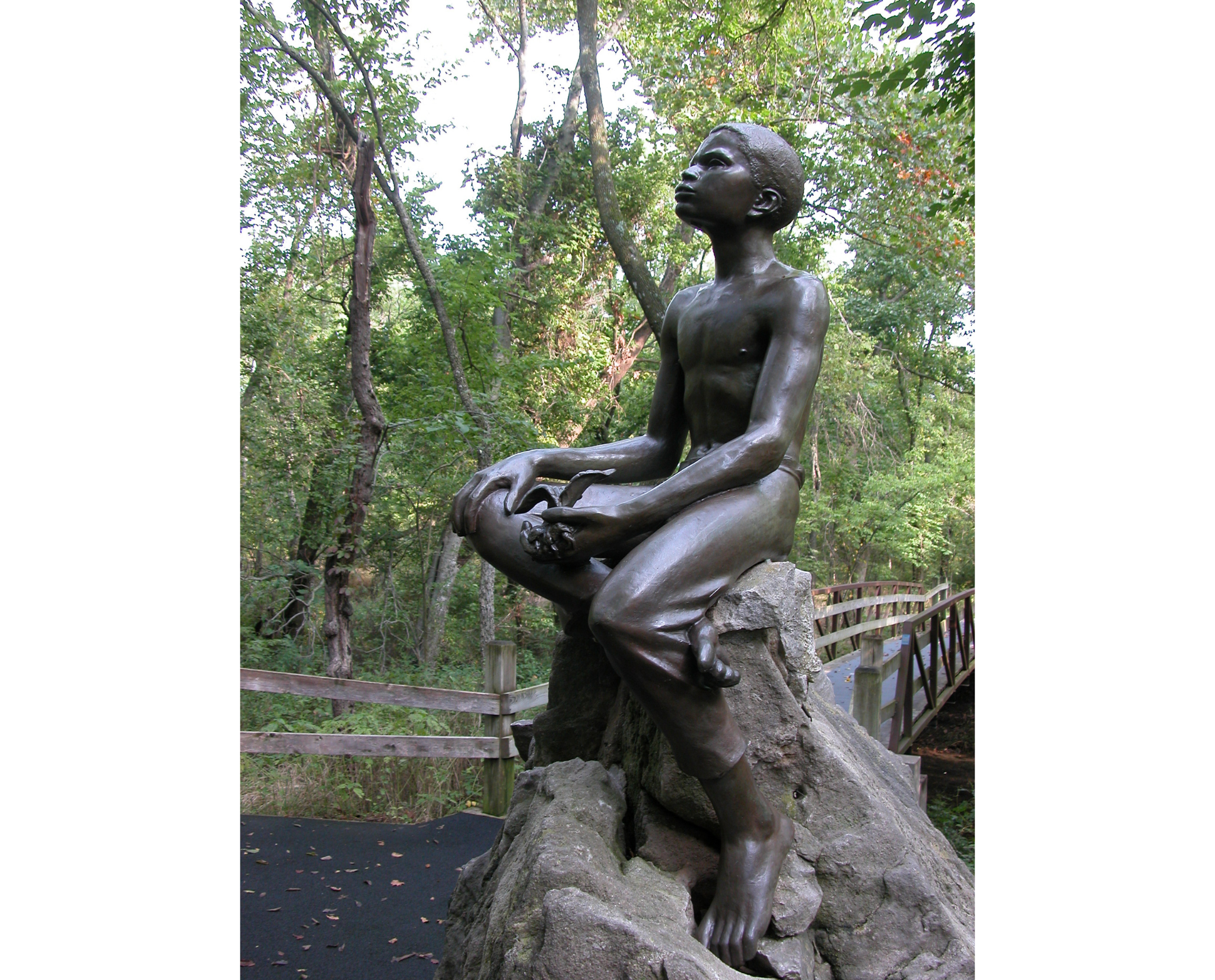 The Boy Carver Statue, 1960, by Robert Armedola. George Washington Carver National Monument, Newton County, Missouri/National Park Service Collection The Boy Carver Statue, 1960, by Robert Armedola. George Washington Carver National Monument, Newton County, Missouri/National Park Service Collection The statue is situated in a natural area at the birthplace and childhood home of renowned agricultural scientist, educator, artist, and humanitarian George Washington Carver. The statue honors, Carver’s interest as a child in exploring the natural environment around him. Located at the George Washington Carver National Monument which was established in 1943 – this is the first place of the National Park Service dedicated to an African American.