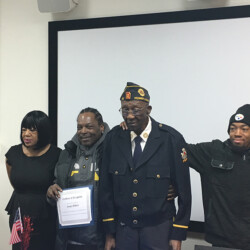 The Wilbon Family at McKenzie Branch event. Mr. Joseph Wilbon (center) is a WWII veteran and over 100 years old.