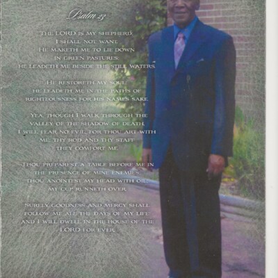 A man in a blue suit stands smiling outdoors. The background features Psalm 23 text overlaid on an image of green grass and trees, highlighting the Memphis Area Branch of ASALHs monthly meeting honoring veterans. A man in a blue suit stands smiling outdoors. The background features Psalm 23 text overlaid on an image of green grass and trees, highlighting the Memphis Area Branch of ASALHs monthly meeting honoring veterans.